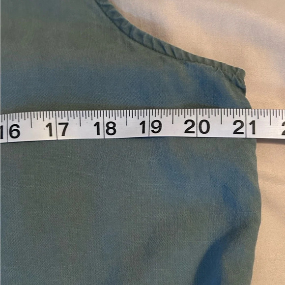 Anthropologie Cloth & Stone Juliana Jumper Sage Green Cropped Jumpsuit Womens Lg - Picture 9 of 16